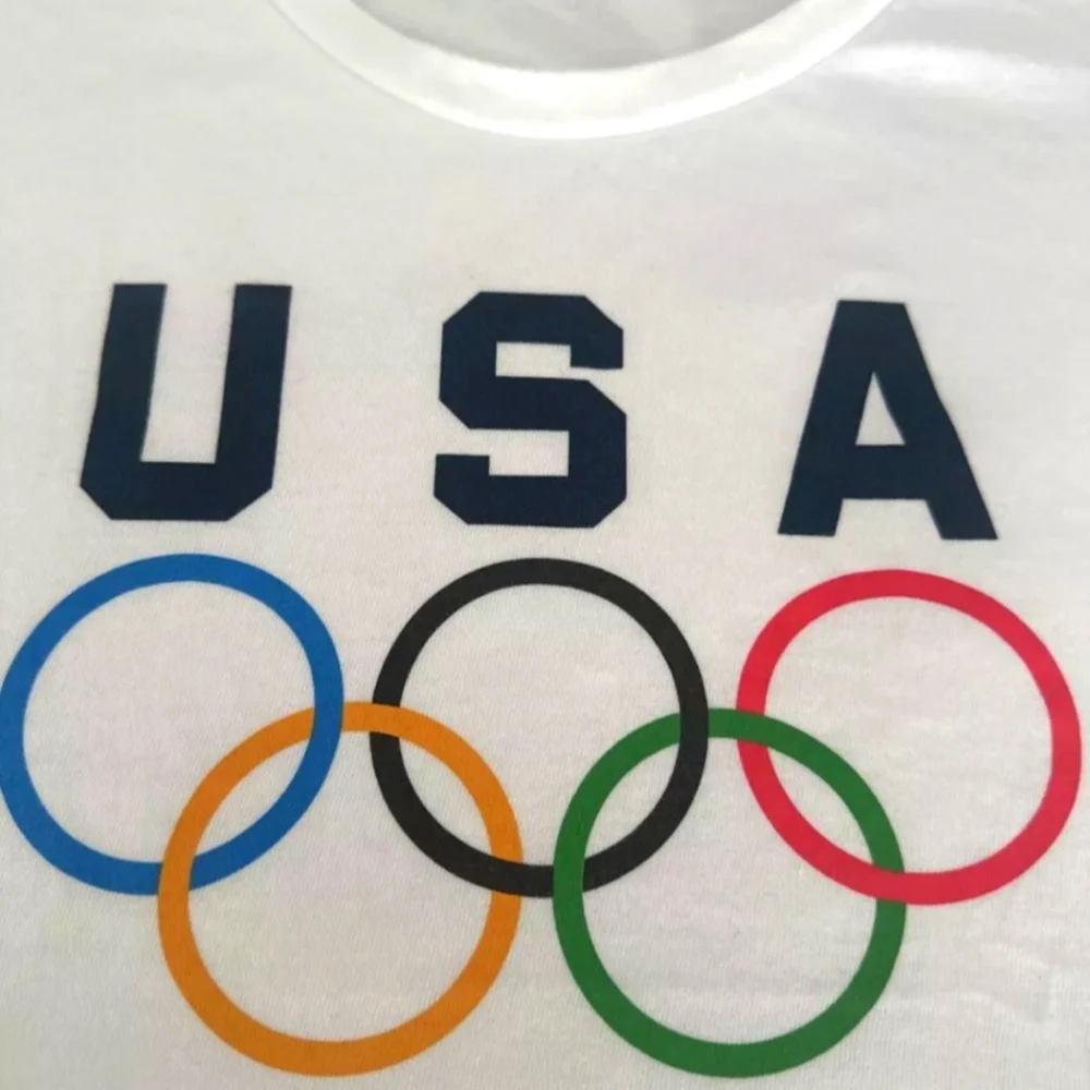NWOT Women's USA Olympic Rings Team Apparel T-Shirt - Picture 2 of 5